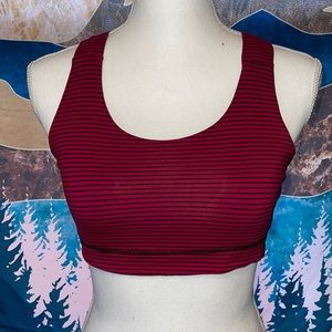 Lululemon striped sports bra. Raspberry color. Size 8